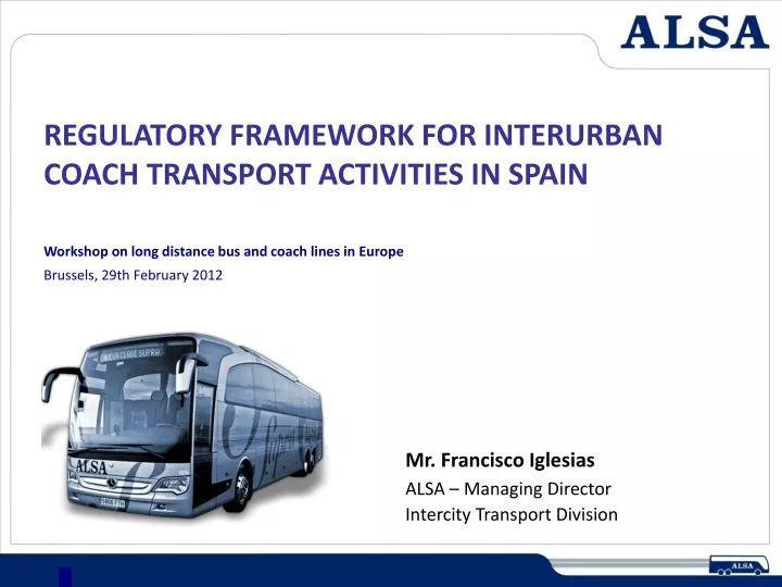 regulatory framework for interurban coach