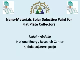 Nano -Materials  Solar Selective  Paint  for Flat Plate Collectors