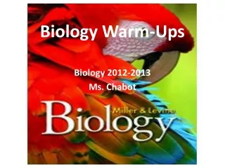 Biology Warm-Ups
