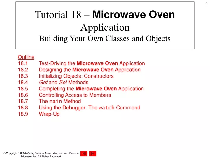 tutorial 18 microwave oven application building your own classes and objects