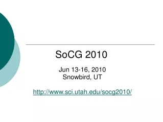 SoCG 2010