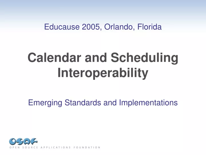 calendar and scheduling interoperability
