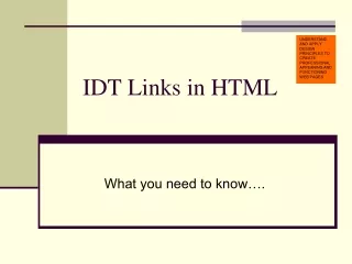 IDT Links in HTML