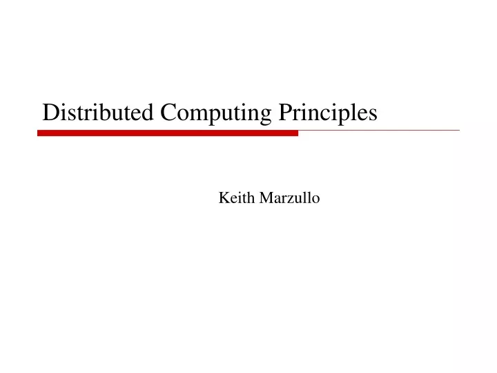 distributed computing principles