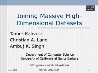 Joining Massive High-Dimensional Datasets