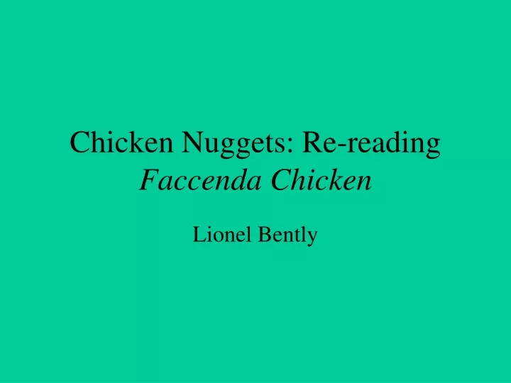 chicken nuggets re reading faccenda chicken
