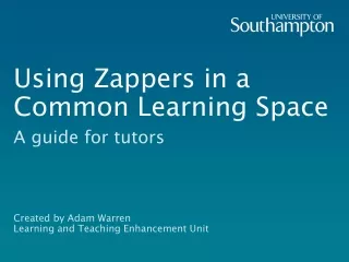 Using Zappers in a Common Learning Space