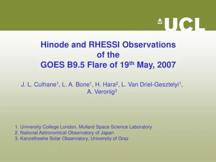 hinode and rhessi observations of the goes