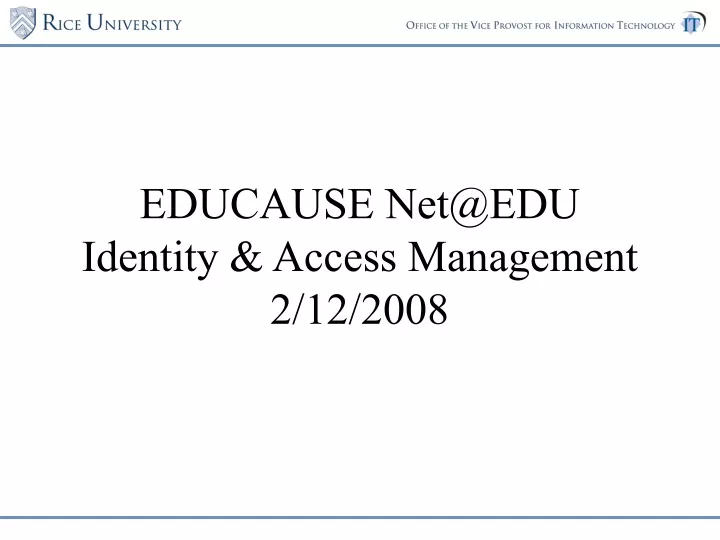 educause net@edu identity access management 2 12 2008