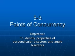 5-3 Points of Concurrency
