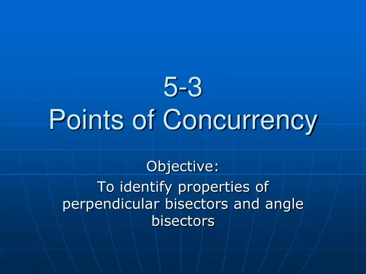 5 3 points of concurrency
