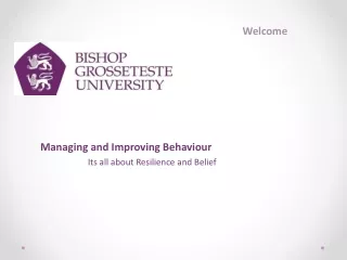 Managing and Improving Behaviour Its all about Resilience and Belief