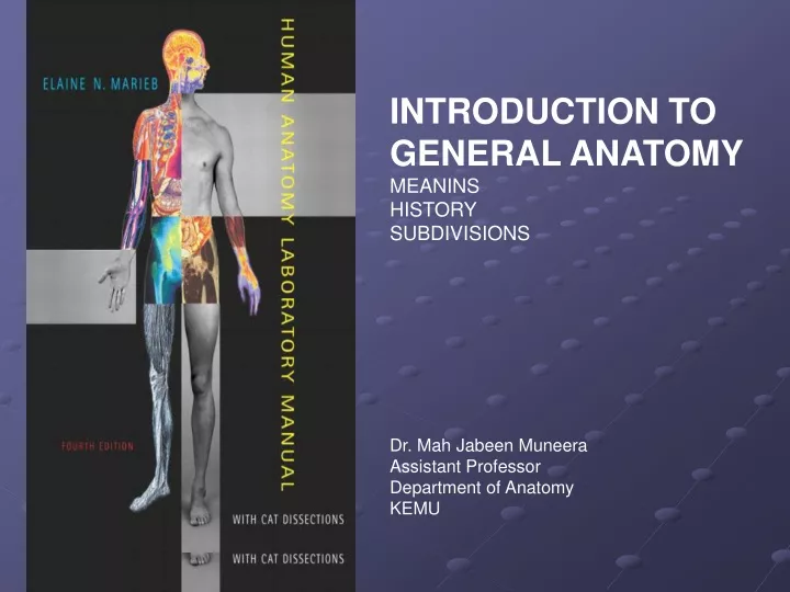 introduction to general anatomy meanins history