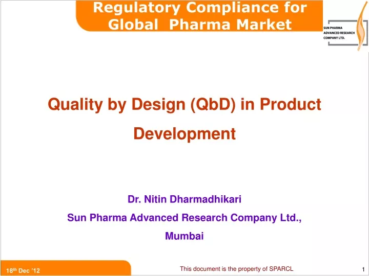 regulatory compliance for global pharma market