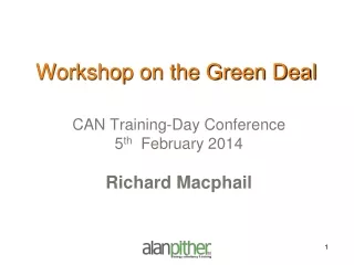 Workshop on the Green Deal