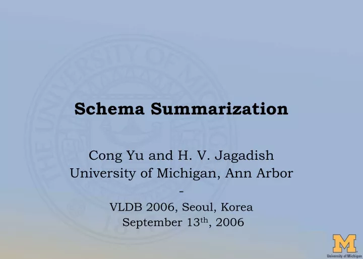 schema summarization