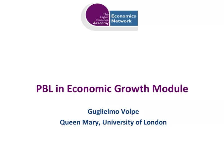 pbl in economic growth module