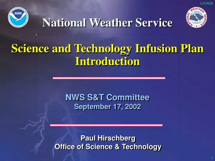 national weather service science and technology
