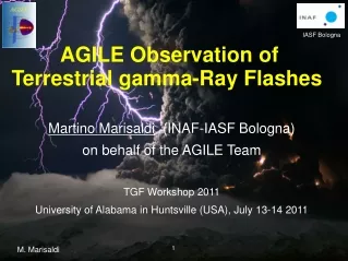 AGILE Observation of Terrestrial gamma-Ray Flashes