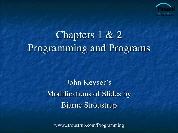 chapters 1 2 programming and programs