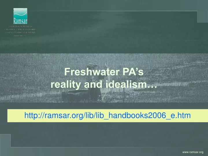 freshwater pa s reality and idealism