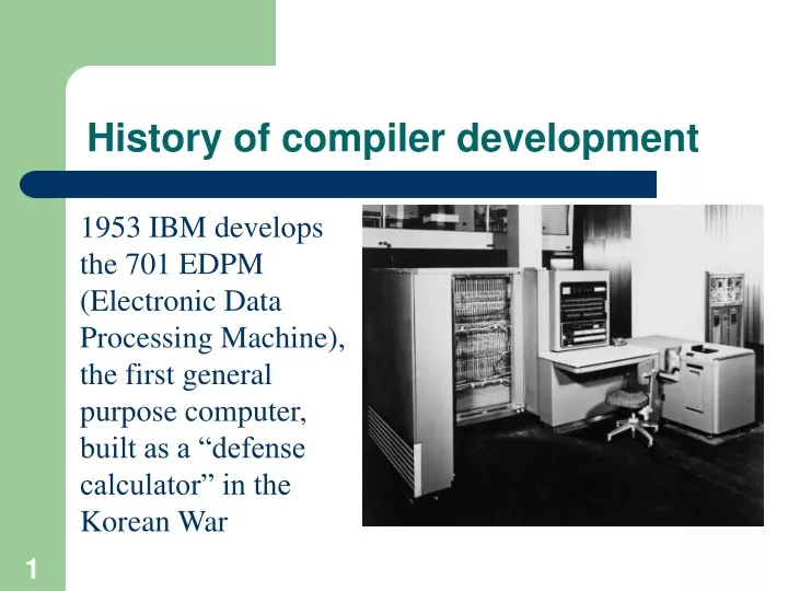 history of compiler development
