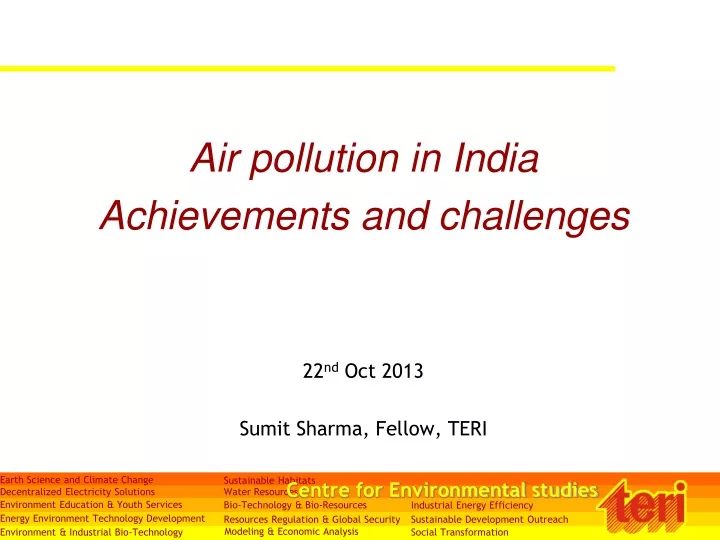 air pollution in india achievements