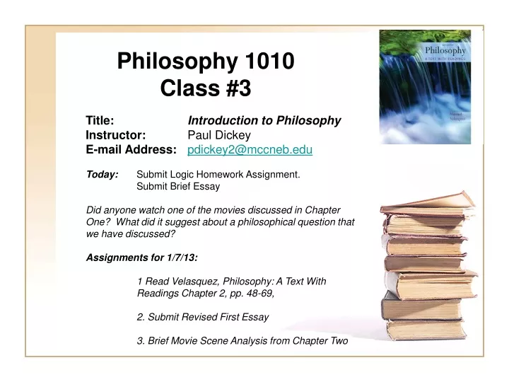 philosophy 1010 class 3