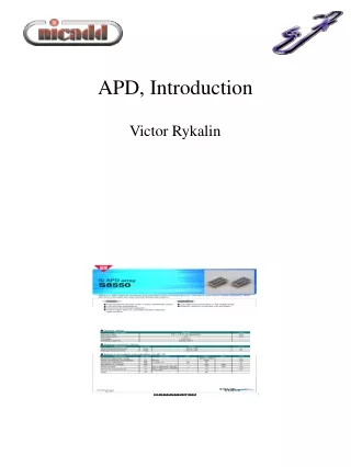 APD, Introduction Victor Rykalin
