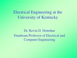 Electrical Engineering at the University of Kentucky