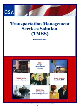Transportation Management  Services Solution (TMSS) November 2005