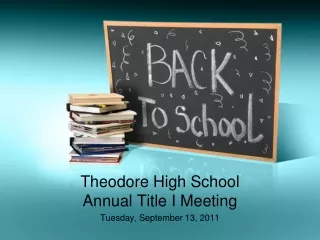 Theodore High School Annual Title I Meeting