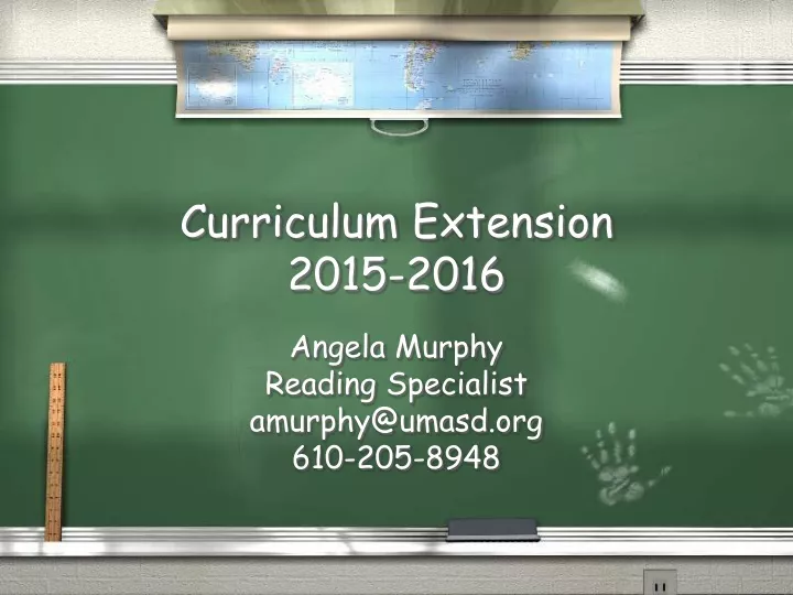 curriculum extension 2015 2016