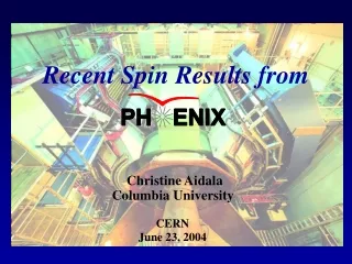 Recent Spin Results from