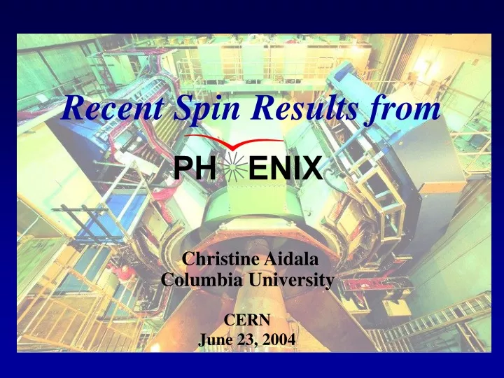 recent spin results from