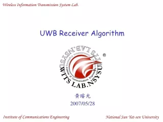 UWB Receiver Algorithm