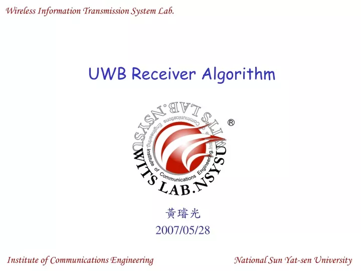 uwb receiver algorithm
