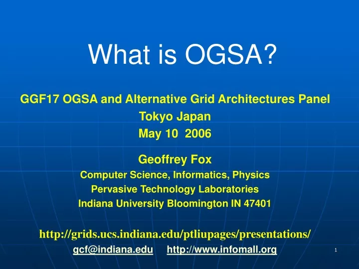 what is ogsa