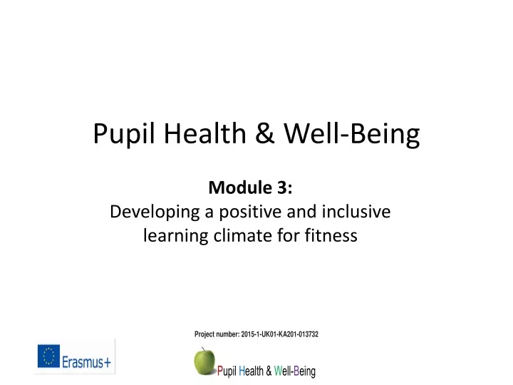 pupil health well being