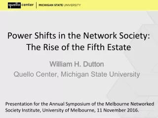 Power Shifts in the Network Society: The Rise of the Fifth Estate