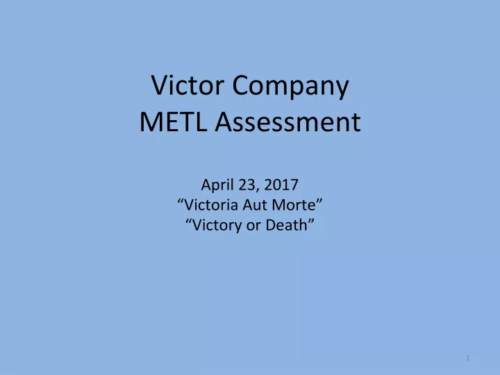 victor company metl assessment