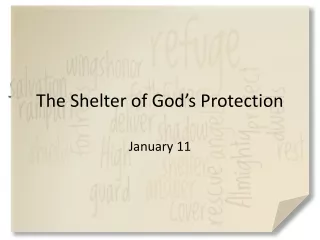 The Shelter of God’s Protection