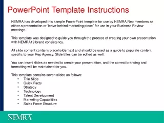 PowerPoint Template Instructions