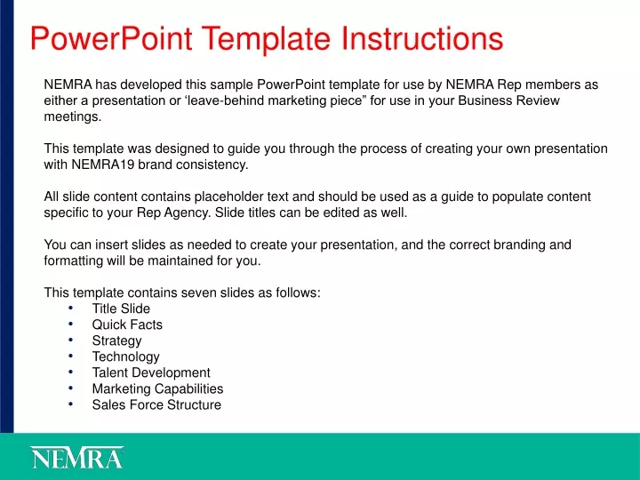 nemra has developed this sample powerpoint