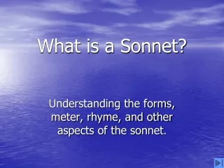 What is a Sonnet?