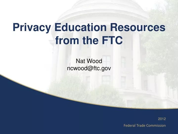privacy education resources from the ftc