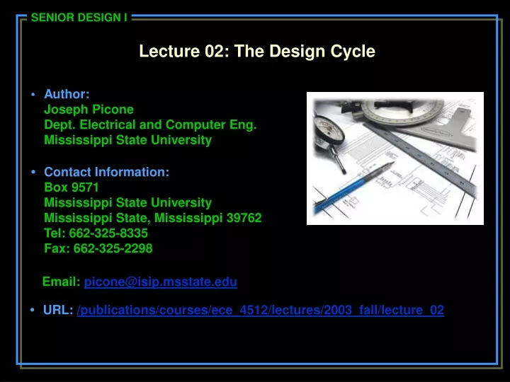 lecture 02 the design cycle