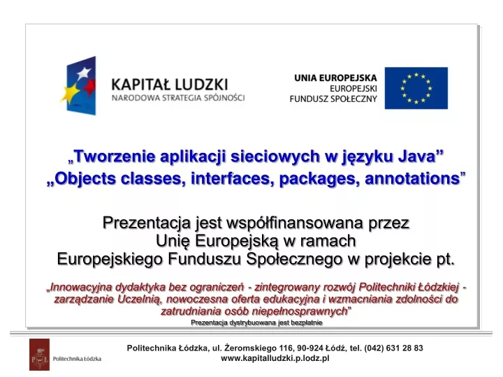 tworzenie aplikacji sieciowych w j zyku java