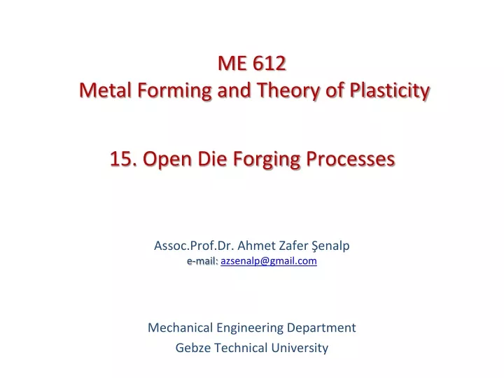 15 open die forging processes