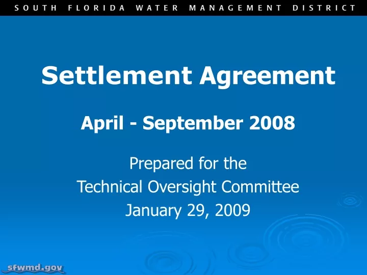 settlement agreement april september 2008